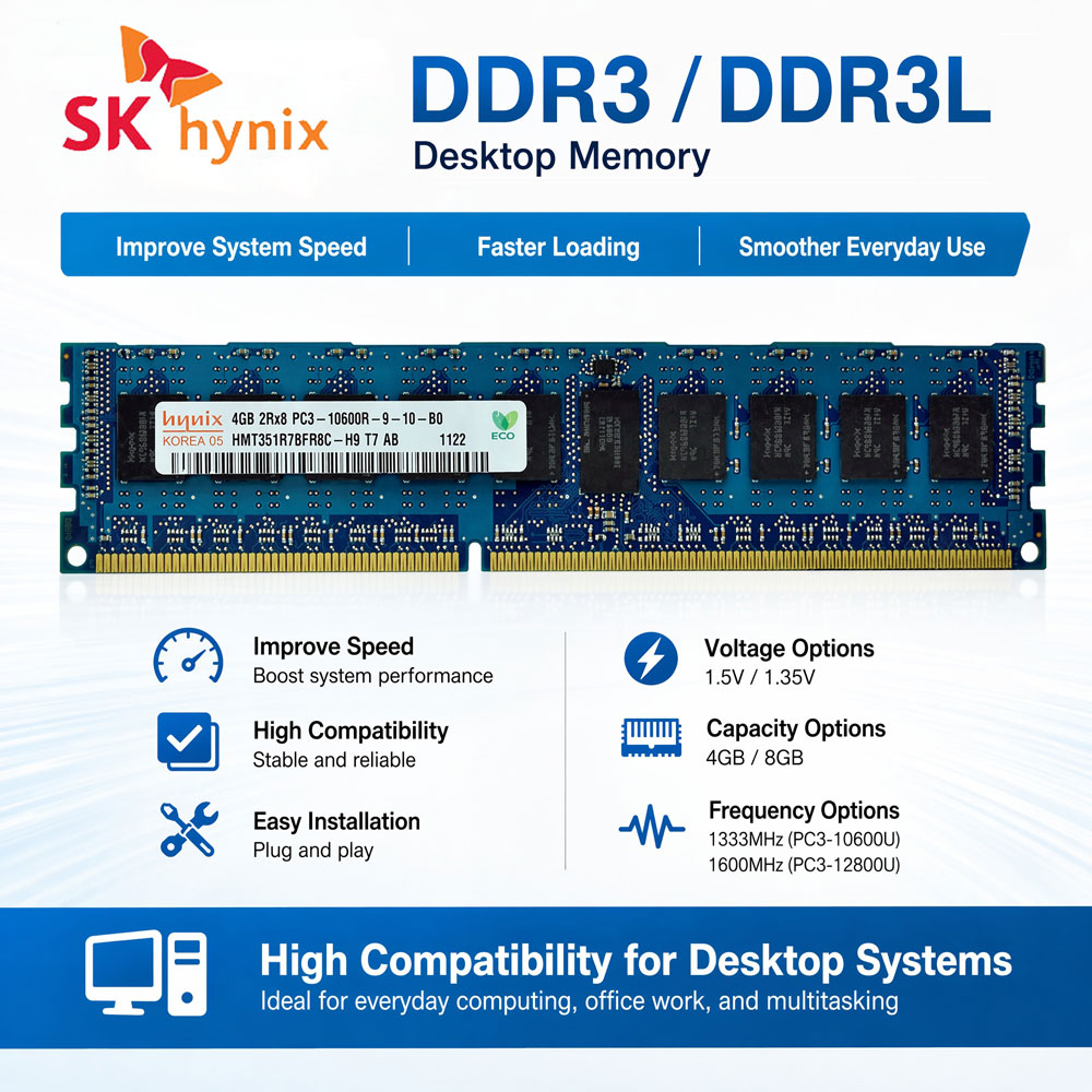Khadas Vim4 8Gb - Оперативная память SK Hynix DDR3 DDR3L
