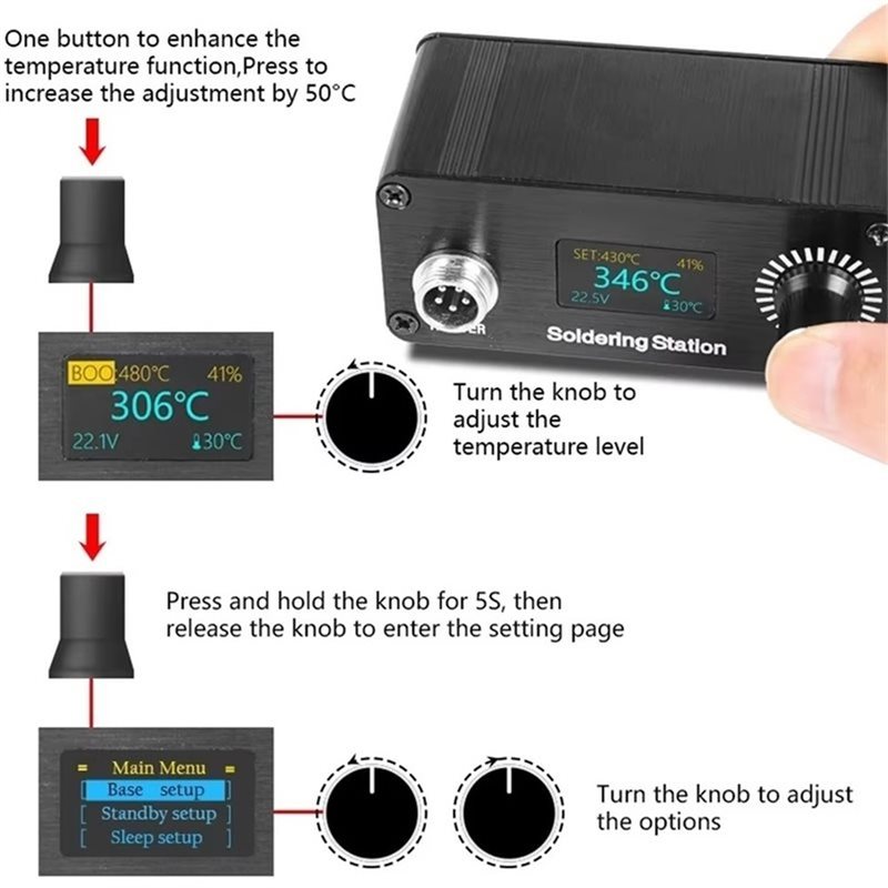 Паяльная станция B23B T12 для  – обзор и цена Soldering Station T12 Oled