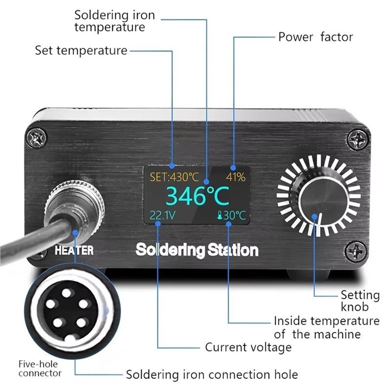 Портативная мини-паяльная стан – обзор и цена Soldering Station T12 Oled